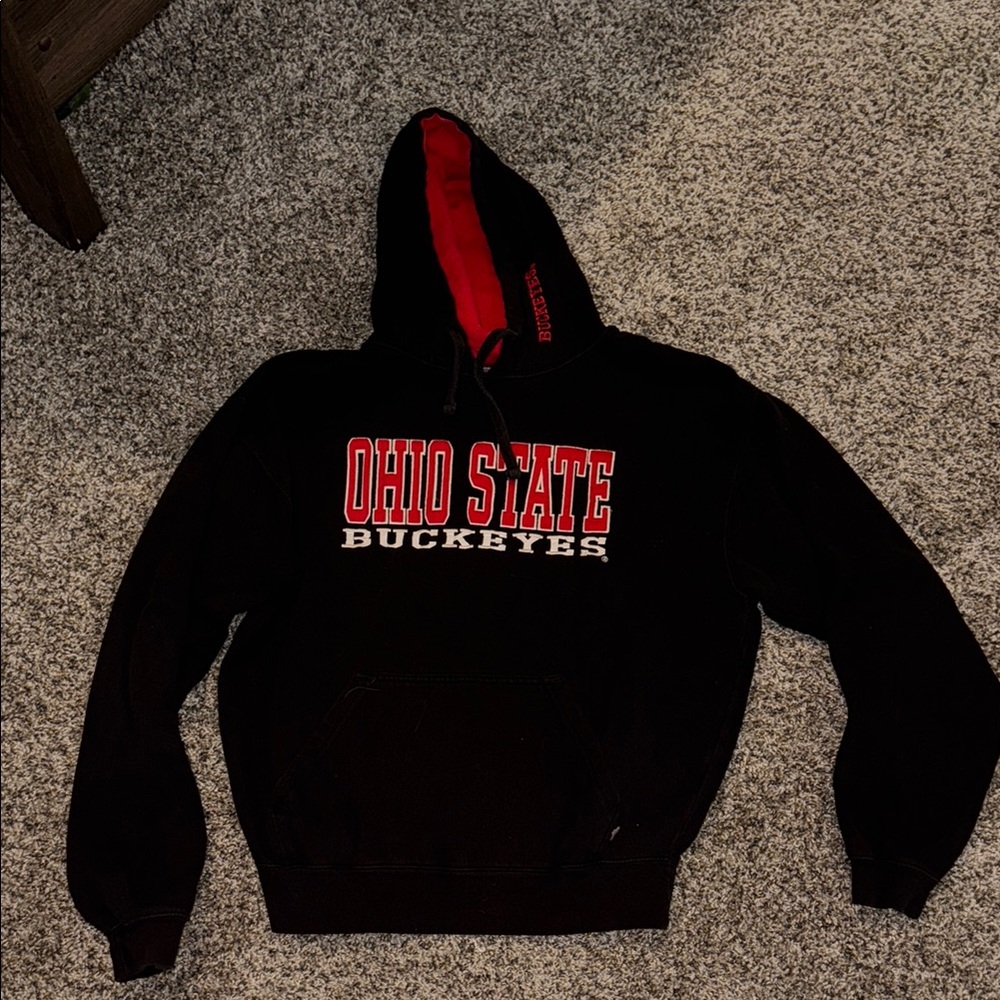 Ohio State Buckeyes Black and Red Hoodie